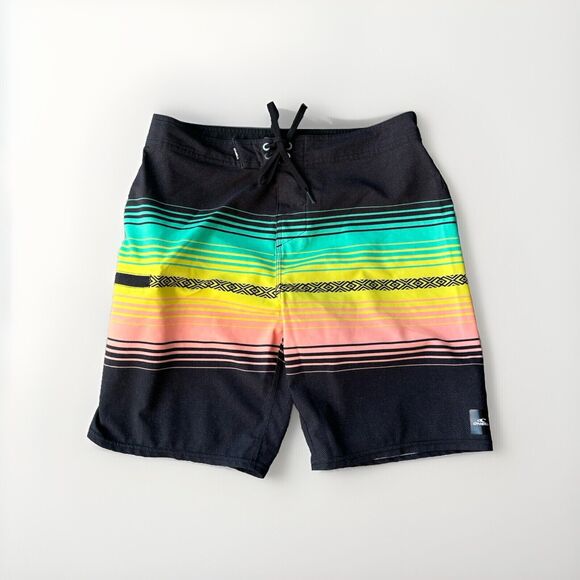 O’Neill Hyperfreak BoardShorts Size 30 Black Trunks Southwestern - Picture 1 of 8